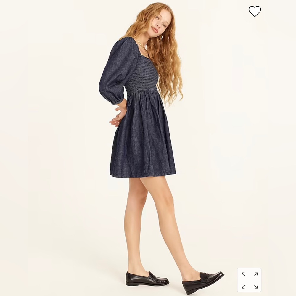 COPY - J.Crew Smocked Denim Mini Dress